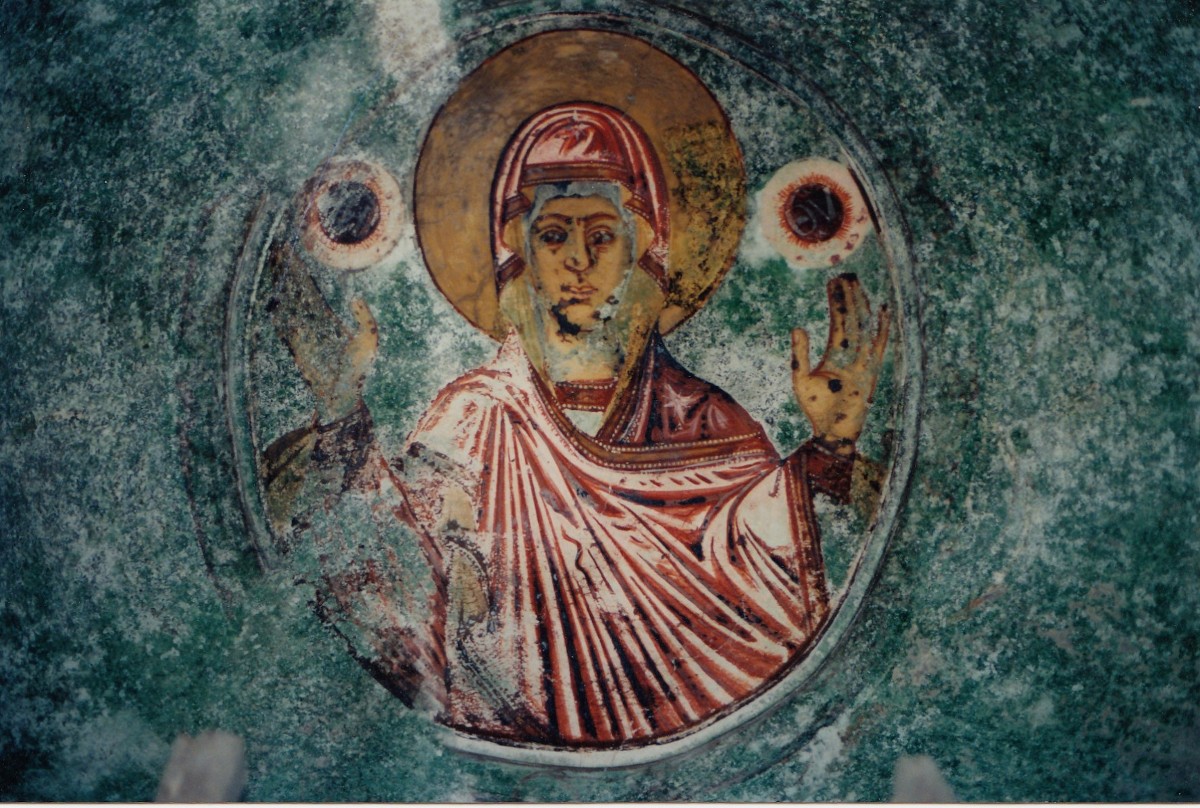 Santorini Theotokos ceiling fresco