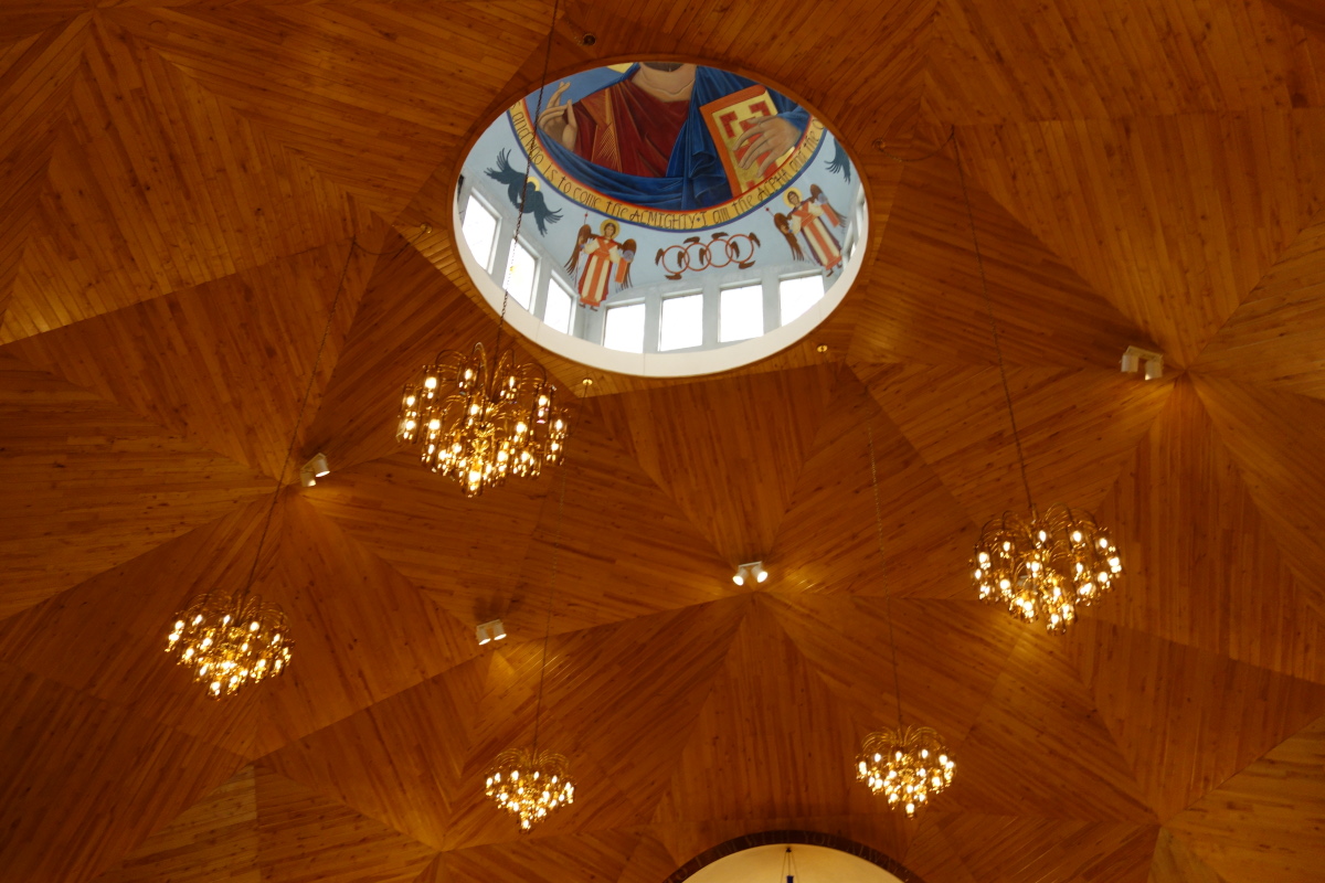 Eagle River church ceiling