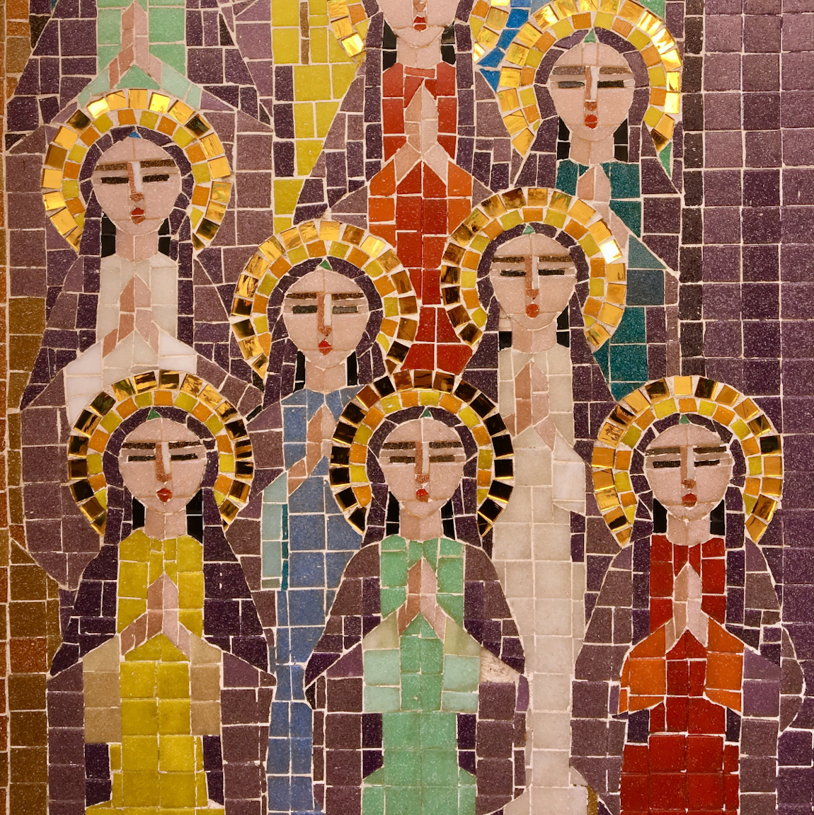 Coptic women saints icon, square Coptic women saints icon, square