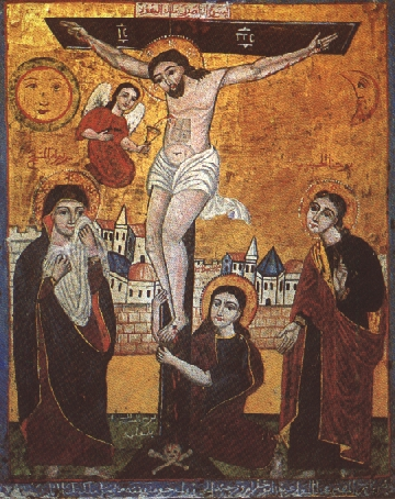 HW crucifixion with sun