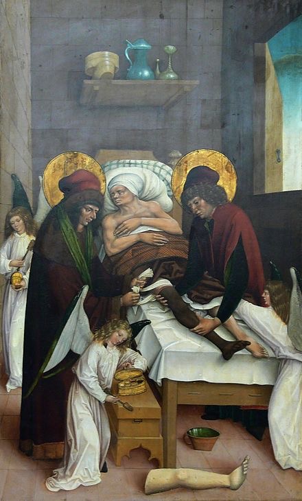 SS Cosmas and Damian healing with angels