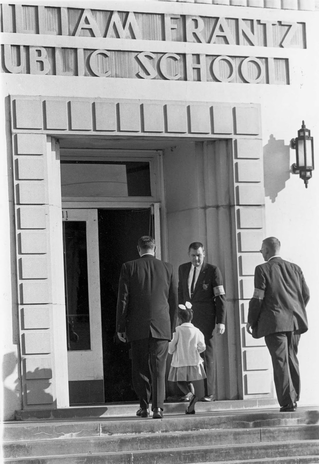 Ruby Bridges entering school Ruby Bridges entering school