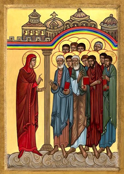 St Mary Magdalen with apostles