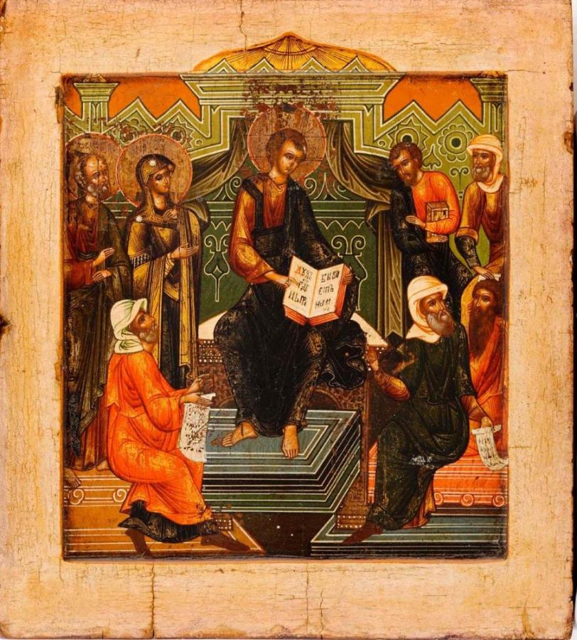 Young Jesus Teaching in the Temple icon