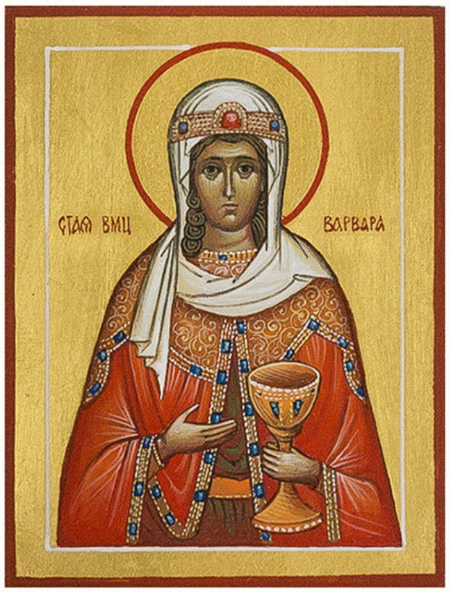 Byzantine St Barbara with chalice
