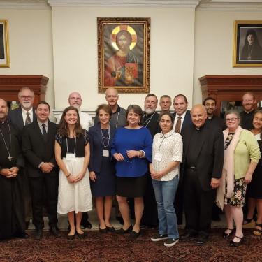 Twenty members of the GOA Homelessness Working Group gathered for a photo opportunity