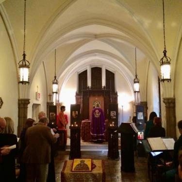Lampman Chapel, Union Theological Seminary, NY NY, with Orthodox Christian iconostasis installed