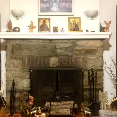 Orthodox Christian chapel iconostasis installed in a private home