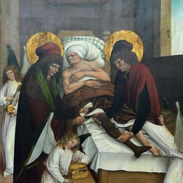 SS Cosmas and Damian healing with angels