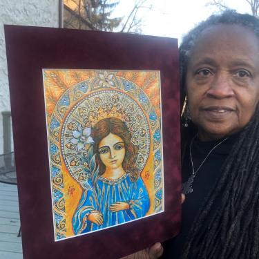 Judith Scott with Icon