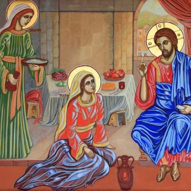 Sts. Mary and Martha with Jesus