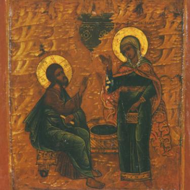 St Photini with Jesus at the Well