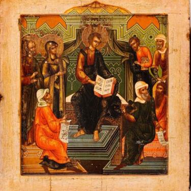 Young Jesus Teaching in the Temple icon