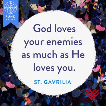 God loves your enemies graphic