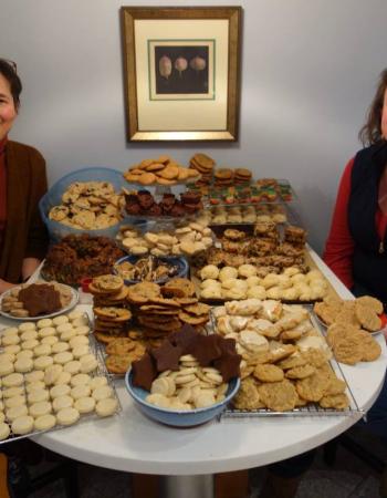 Pat and Anne with cookies 2015