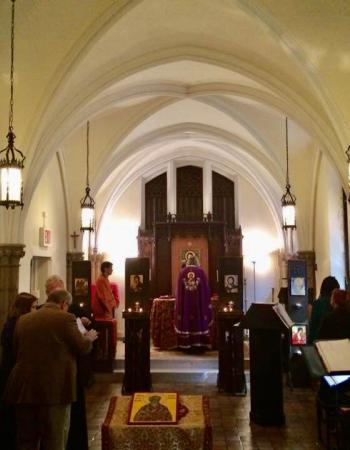 Lampman Chapel, Union Theological Seminary, NY NY, with Orthodox Christian iconostasis installed