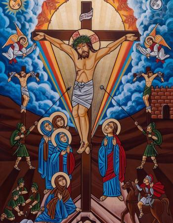HW coptic crucifixion