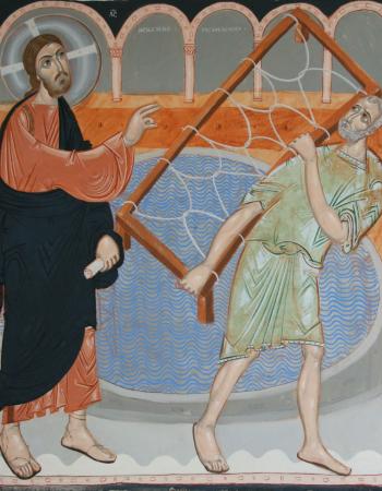 Jesus and the Paralytic by Todor Mitrovic
