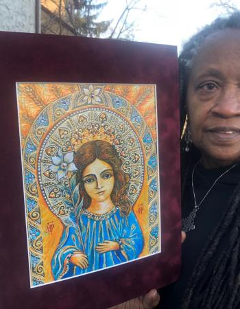 Judith Scott with Icon