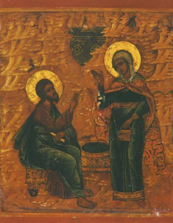 St Photini with Jesus at the Well