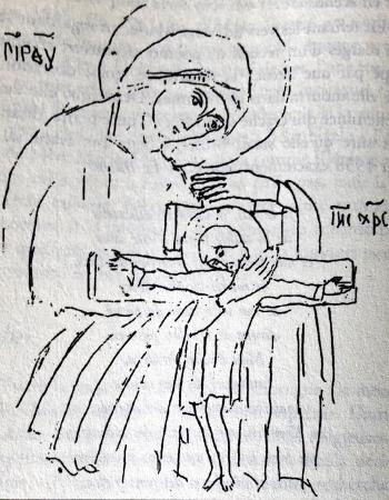 Mother Maria Skobstova embroidery sketch