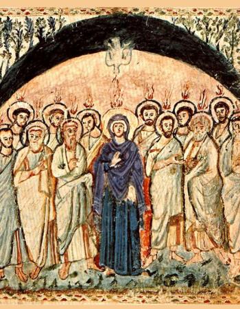 Pentecost icon from the Rabula Gospels