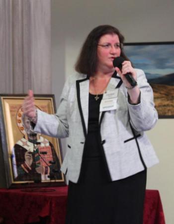 Valerie Karras speaking