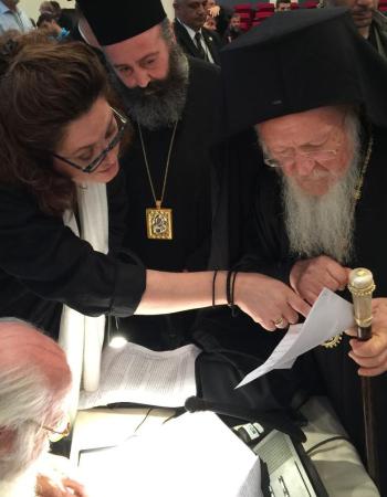 Elizabeth Prodromou advising patriarchs