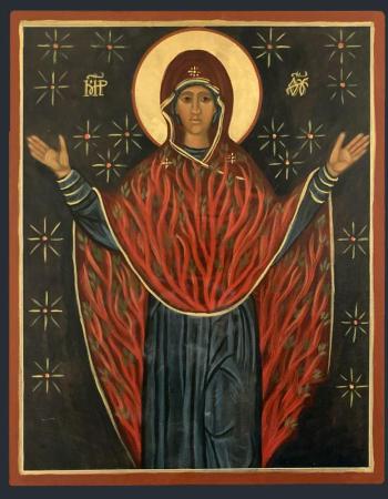 Encountering the Theotokos of the Burning Bush icon
