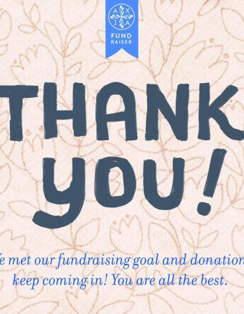 Fundraiser thank you
