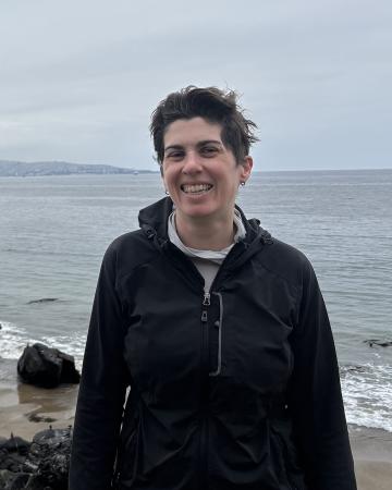 Rebecca Ballard at the ocean