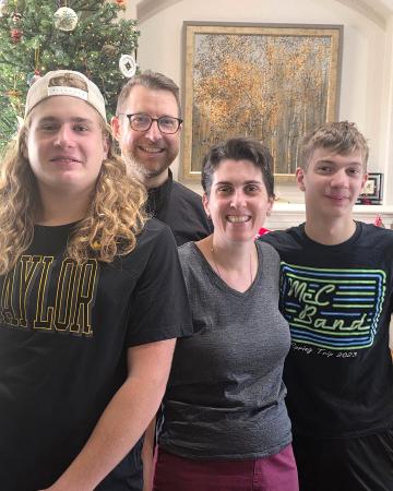 Rebecca Ballard with her family